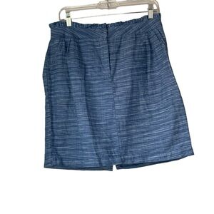 J. Crew blue/white‎ linen cotton blend Aline skirt. Size 10
